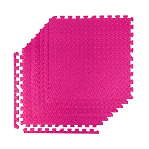 Mata amortyzująca Sapphire SG-006 puzzle 122 x 240 cm - różowa - Maty do ćwiczeń - miniaturka - grafika 1