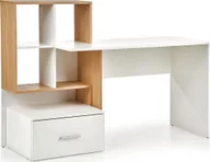 Biurka dla dzieci - Elior Biurko młodzieżowe z półkami Simba - białe - miniaturka - grafika 1
