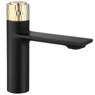 Baterie umywalkowe - Rea Bateria umywalkowa Storm Black Gold Niska B9987 - miniaturka - grafika 1