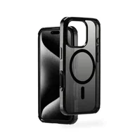 Etui i futerały do telefonów - Hama Etui na telefon komórkowy Extreme Protect do iPhone 16 Pro i MagSafe (D3O Bumper, odporne na uderzenia, upadki, nietłukące, magnetyczne etui do ładowania indukcyjnego, gradient kolorów), czarne - miniaturka - grafika 1