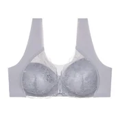 Biustonosze - Biustonosz zapinany z przodu z koronką - miniaturka - grafika 1