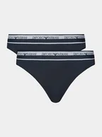 Majtki damskie - Emporio Armani Underwear Komplet 2 par fig brazylijskich 163337 4R227 00135 Granatowy - miniaturka - grafika 1