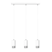 Lampy sufitowe - Emibig Fumiko lampa wisząca 3-punktowa biała/chrom 814/3 - miniaturka - grafika 1