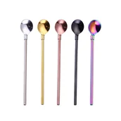 Shakery barmańskie - Słomko-łyżeczki - zestaw 5 sztuk 250x6 mm - miniaturka - grafika 1