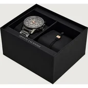 Bransolety męskie - Armani Exchange Zegarek + bransoleta Banks Chronograph - miniaturka - grafika 1