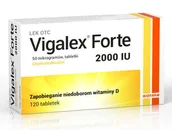 Witaminy i minerały - Biofarm Sp. z o.o. Vigalex FORTE 2000 IU 120 tabletek 3697262 - miniaturka - grafika 1