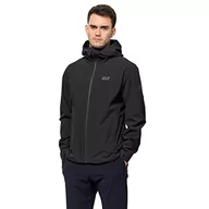 Kurtki męskie - Jack Wolfskin Pack & Go Shell M Kurtka Mężczyźni, black, XL - miniaturka - grafika 1