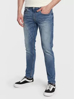 Spodnie męskie - Redefined Rebel Jeansy Stockholm 217134 Niebieski Slim Fit - grafika 1