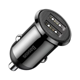 Baseus Grain Pro ładowarka samochodowa 2x USB 4,8 A czarny (CCALLP-01) - Ładowarki samochodowe - miniaturka - grafika 1