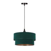 Lampy sufitowe - Scopello lampa wisząca 1-punktowa czarna/zielona 31-19684 - miniaturka - grafika 1