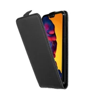Etui i futerały do telefonów - Flip Case Do Huawei P20 LITE 2018 / NOVA 3E Pokrowiec w CZARNY OXID Obudowa Etui Case Cover Ochronny Cadorabo - miniaturka - grafika 1