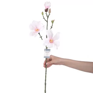 Sztuczny kwiat MAGNOLI kolor kremowy styl nowoczesny ameliahome - ARTFLOWER/AH/MAGNOLI/CREAM/1PC - Sztuczne kwiaty - miniaturka - grafika 1