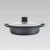 Patelnie - Garnek z pokrywką płaski Maestro MR-4328-S - miniaturka - grafika 1