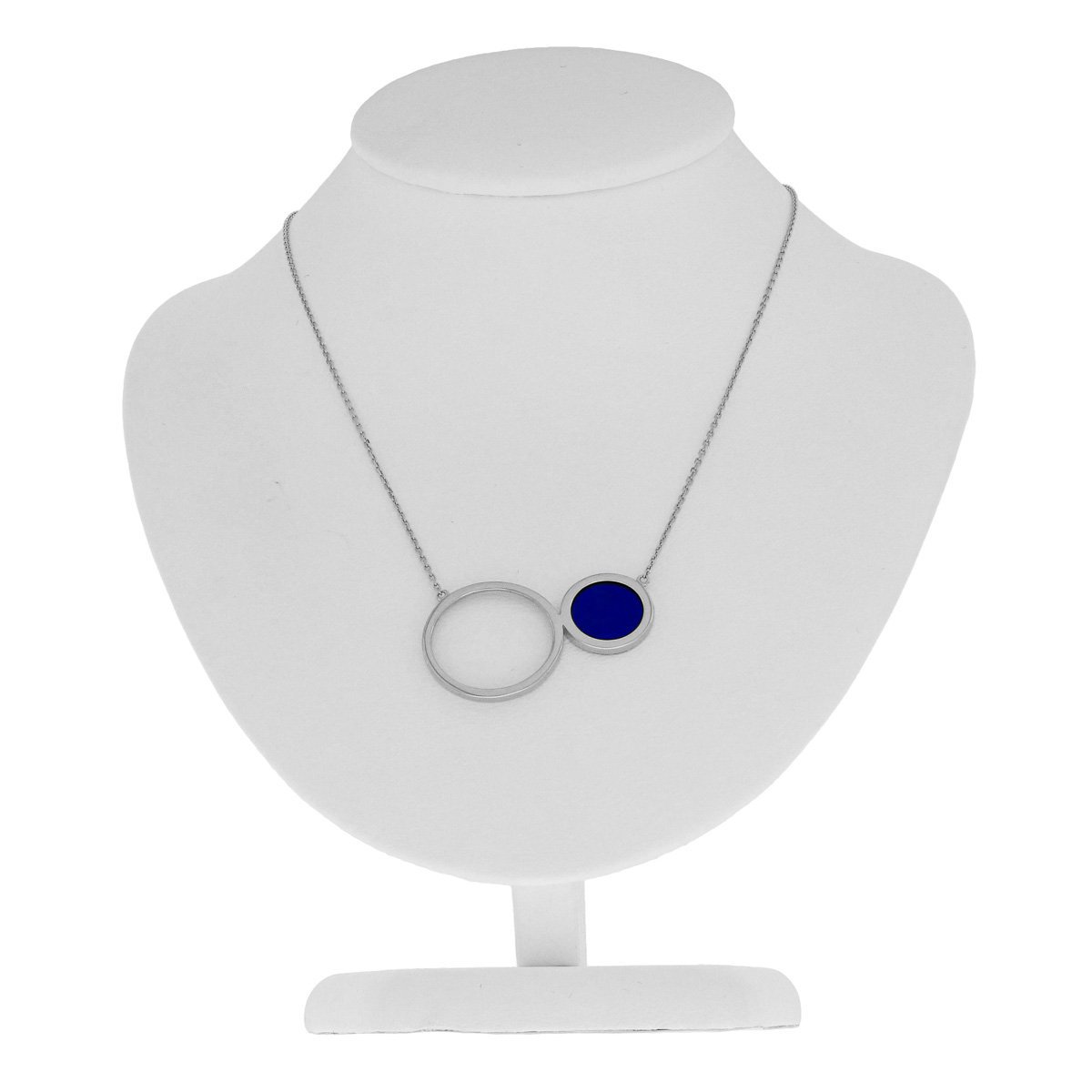 Srebrny naszyjnik kółko z tytanem pr. 925