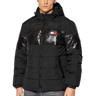 Tommy Jeans czarna kurtka męska puchowa zimowa DM0DM13247-BDS S - Kurtki męskie - miniaturka - grafika 1