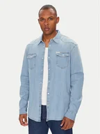 Koszule męskie - Guess Koszula jeansowa M4GH02 D3PF5 Niebieski Slim Fit - miniaturka - grafika 1