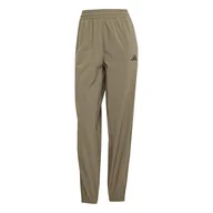 Spodnie rowerowe - adidas Kobiety Train Essentials 3-Stripes Woven Pants, olive strata/black, XL - miniaturka - grafika 1
