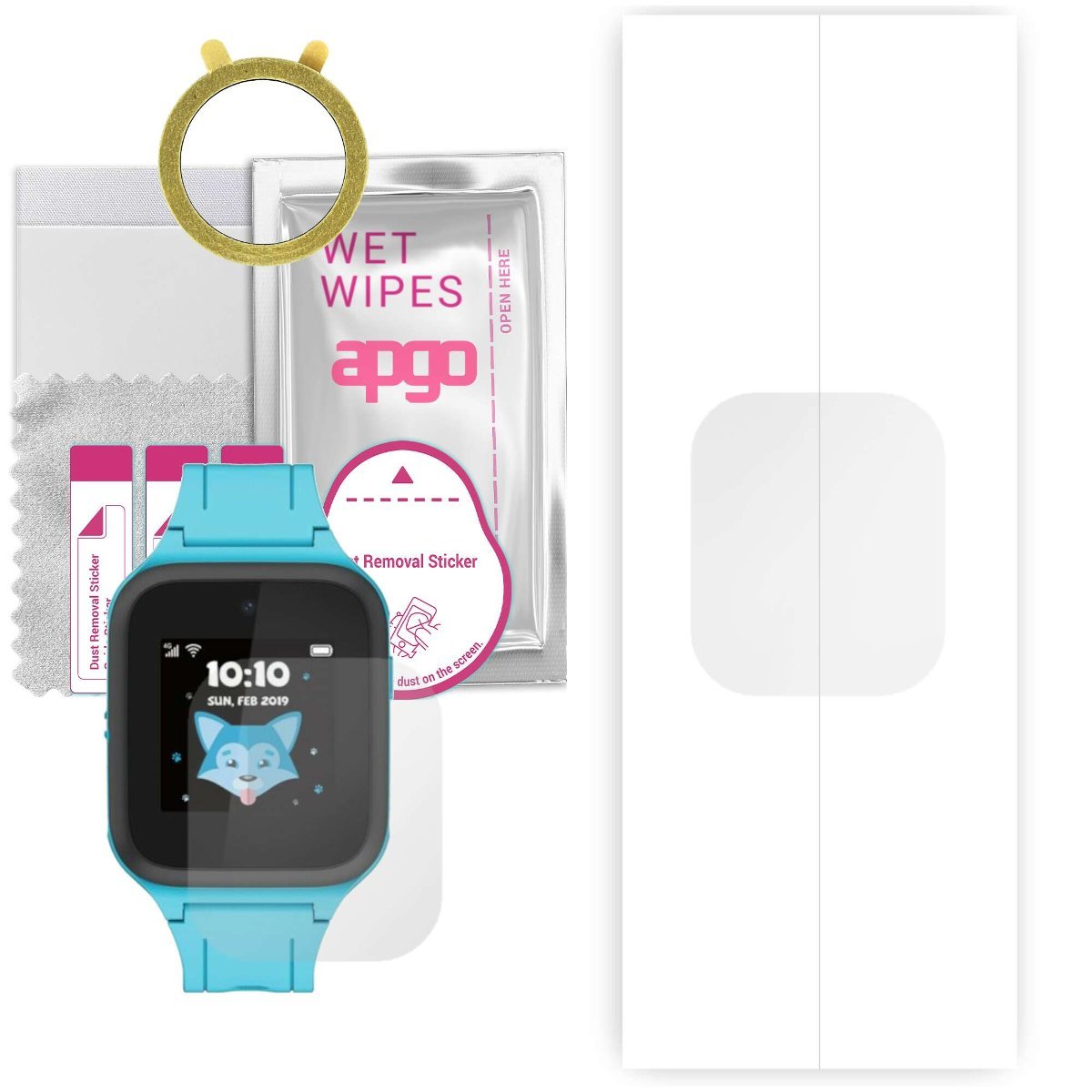 1x Folia hydrożelowa do TCL Movetime MT40 - apgo Smartwatch Hydrogel Protection Ochrona na ekran smartwatcha