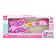 Instrumenty muzyczne dla dzieci - GITARA INTERAKTYWNA DLA DZIECI EFEKTY ŚWIETLNE MOTYLEK INSTRUMENT MUZYCZNY - miniaturka - grafika 1