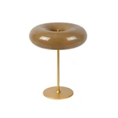 Lampy stojące - Lampa biurkowa Sentino z beżowego szkła w kształcie torusa - miniaturka - grafika 1