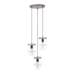 Britop Industrialna LAMPA wisząca NETUNO 1871759357R druciana OPRAWA metalowy zwis drewno srebrny - Lampy sufitowe - miniaturka - grafika 1