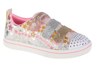 Buty dla dziewczynek - Skechers Sparkle Rayz-Star Blast 314839L-WMLT dziewczęce sneakersy, białe, rozmiar 27 - grafika 1