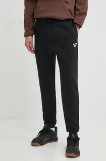 Spodnie męskie - Reebok spodnie dresowe Identity kolor czarny gładkie 100202842 - grafika 1