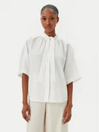 Bluzki damskie - Marc O'Polo Bluzka 503 0840 41013 Biały Relaxed Fit - miniaturka - grafika 1