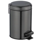Kosze na śmieci - Wenko Kosz łazienkowy z pedałem LEMAN kolor czarny 24035100 - miniaturka - grafika 1