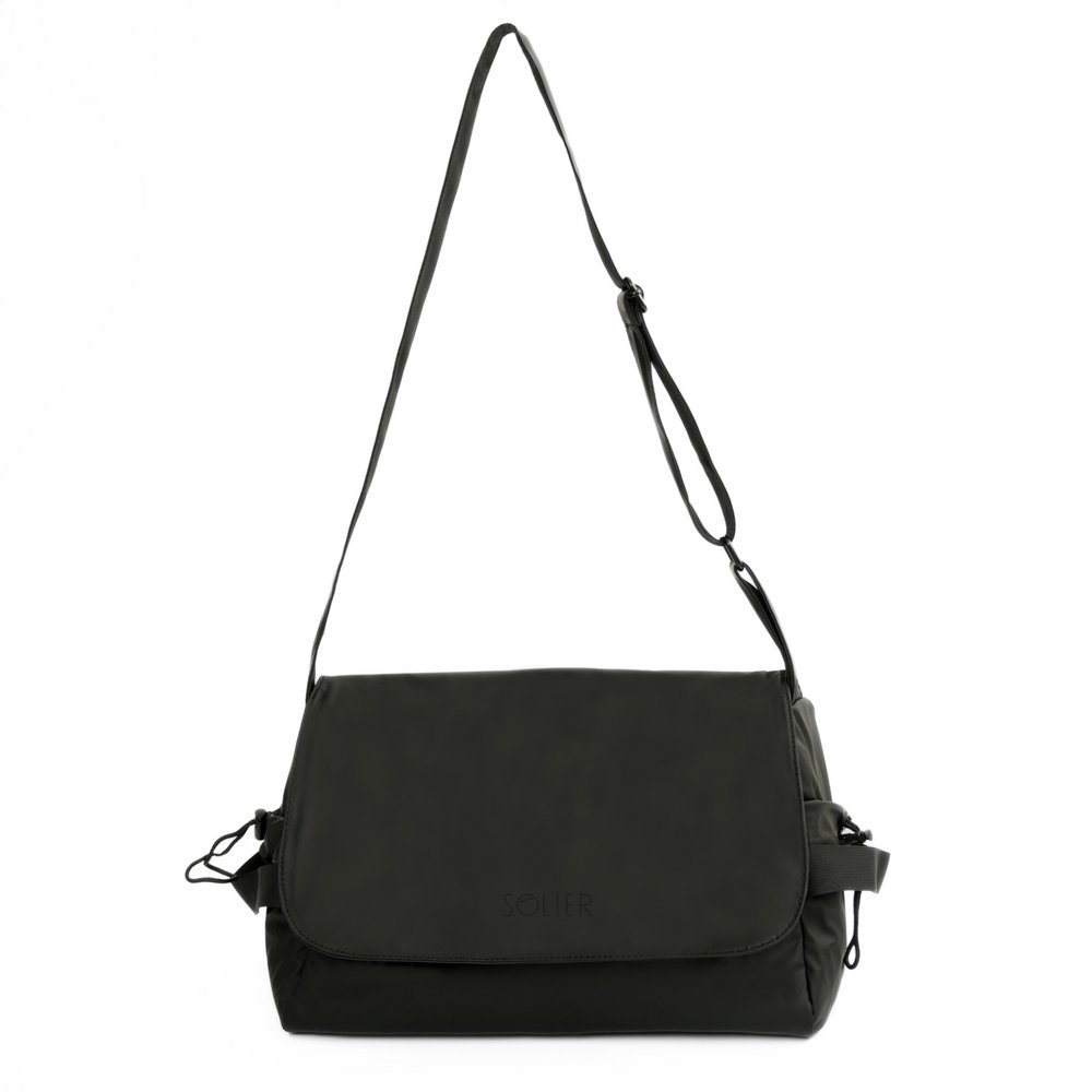 Męska torba listonoszka na ramię Solier S42 VESARI Black