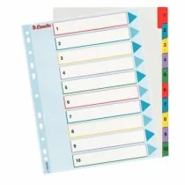 Esselte Przekładki wiel. opisu Maxi 1-10 100208 - Przekładki do segregatorów - miniaturka - grafika 4