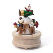 Karuzele dla niemowląt - Wooderful life - Drewniana pozytywka z ruchomymi elementami Fabryka prezentów świątecznych - miniaturka - grafika 1