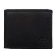 Portfele - Mały Portfel Męski RFiD Skórzany Natural Brand Czarny - miniaturka - grafika 1