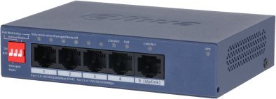 Switch Dahua Technology Managed Switch layer L2 Form factor Desktop/Wall-Mounting 5xRJ-45 jungtys RJ-45 Ports Type Gigabit Ethernet 10/100/1000 5xGigabit Ethernet copper jungtys quantity Power over Ethernet PoE Yes 4xPower over Ethern CS4005-4GT-36