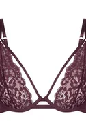 Biustonosze - Hunkemöller Nieusztywniany biustonosz z fiszbinami Cinnamon Czerwony - miniaturka - grafika 1