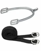 Akcesoria jeździeckie - START Ostrogi męskie z paskami CutEnd - miniaturka - grafika 1