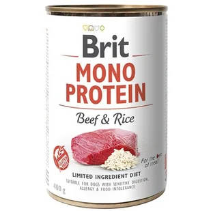 Brit Mono Protein Beef & Rice puszka 400g - Mokra karma dla psów - miniaturka - grafika 1