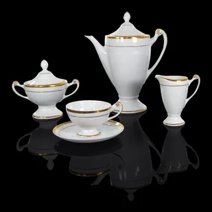 Filiżanka 170 ml ze spodkiem Empire Królewskie Złoto E773 - Filiżanki - miniaturka - grafika 1