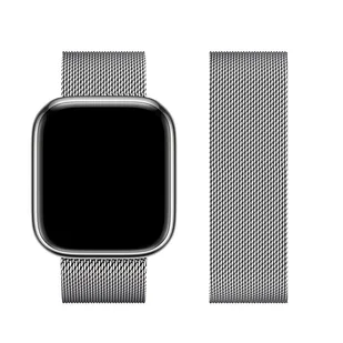 FORCELL F-DESIGN FA03 pasek / opaska do Apple Watch 42/44/45/49mm srebrna - Akcesoria do smartwatchy - miniaturka - grafika 1