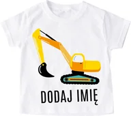 Koszulki dla chłopców - Koszulka z koparką dla chłopczyka - dodaj imię - miniaturka - grafika 1