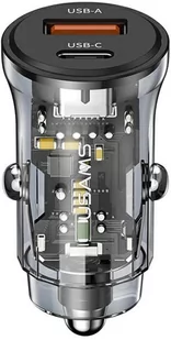 Ładowarka samochodowa Usams C32 30W Fast Charge Black (6958444901404) - Ładowarki samochodowe - miniaturka - grafika 1