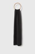 Apaszki i szaliki męskie - Calvin Klein szalik z domieszką kaszmiru kolor szary gładki - miniaturka - grafika 1