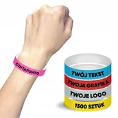 Przybory szkolne - OPASKI NA RĘKĘ TYVEK IMPREZA DYSKOTEKA EVENT 1500 SZT. Z NADRUKIEM 19MM - miniaturka - grafika 1