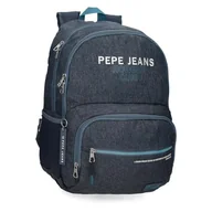 Plecaki szkolne i tornistry - Pepe Jeans Edmon Plecak szkolny Adaptacyjny na wózek Niebieski 33x46x15 cms Poliester 22,77L by Joumma Bags, niebieski, Plecak szkolny adaptacyjny do wózka - miniaturka - grafika 1