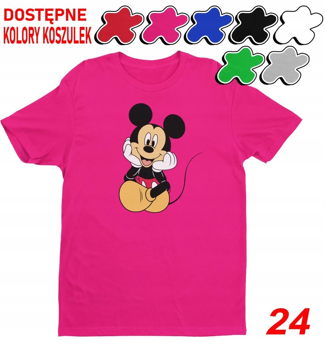 Dziecięca Koszulka Z Nadrukiem Duży Wybór Myszka Miki Różne -L 146-152