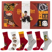 Ozdoby bożonarodzeniowe - Gift Box prezentowy Harry Potter zestaw 6x skarpetek damskich -35–40 - miniaturka - grafika 1