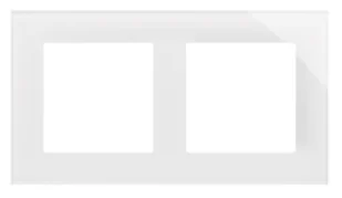 Kontakt Simon Ramka podwójna Nature Simon 55 - szkło classic białe - Klawisze i ramki - miniaturka - grafika 1