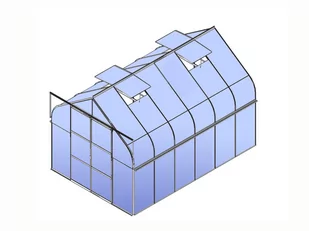 VITAVIA szklarnia ogrodowa Diana 9900, zielona - (9,9 m2; 2,57 x 3,83 m) + baza - Szklarnie ogrodowe - miniaturka - grafika 3