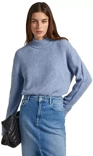 Swetry damskie - Pepe Jeans Denisse Perkins sweter damski, niebieski (stalowy niebieski), S - grafika 1
