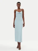 Sukienki - Calvin Klein Sukienka letnia LV044B053G Błękitny Slim Fit - miniaturka - grafika 1